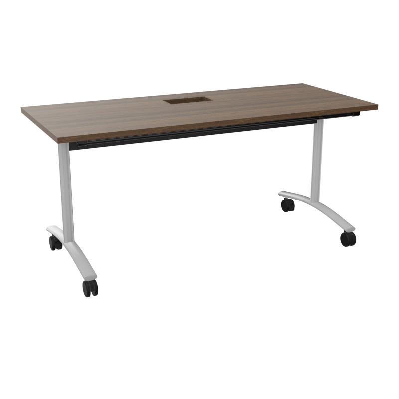 TABLE ABATTANTE L160XP68XH73,5CM DECOUPE POUR TRAPPE + GOULOTTE L300 MM