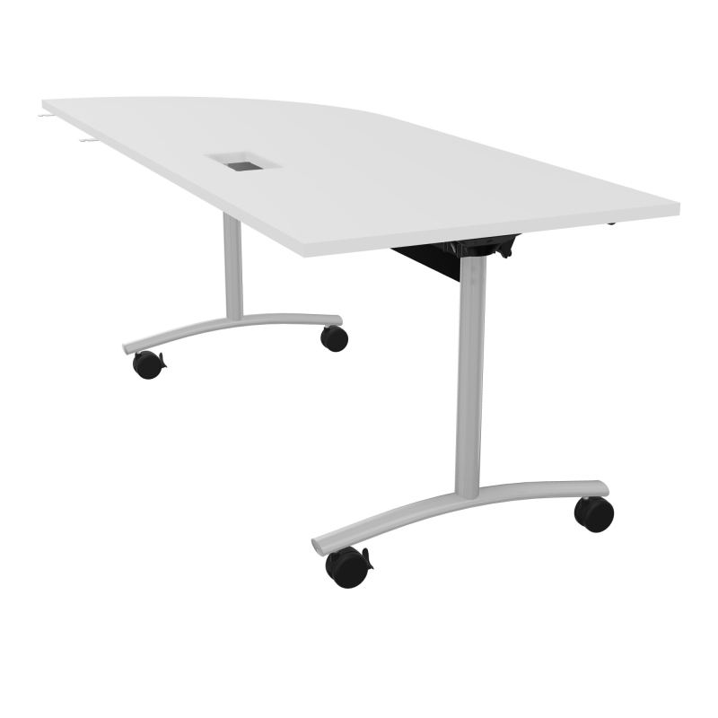 TABLE ABATTANTE PLATEAU DECOUPE TRAPPE AVEC ANGLE 90° INTEGRE P80xL205 cm - ANGLE A DROIT