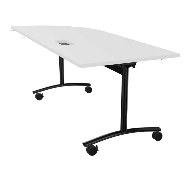 TABLE ABATTANTE PLATEAU DECOUPE TRAPPE AVEC ANGLE 90° INTEGRE P80xL205 cm - ANGLE A DROIT