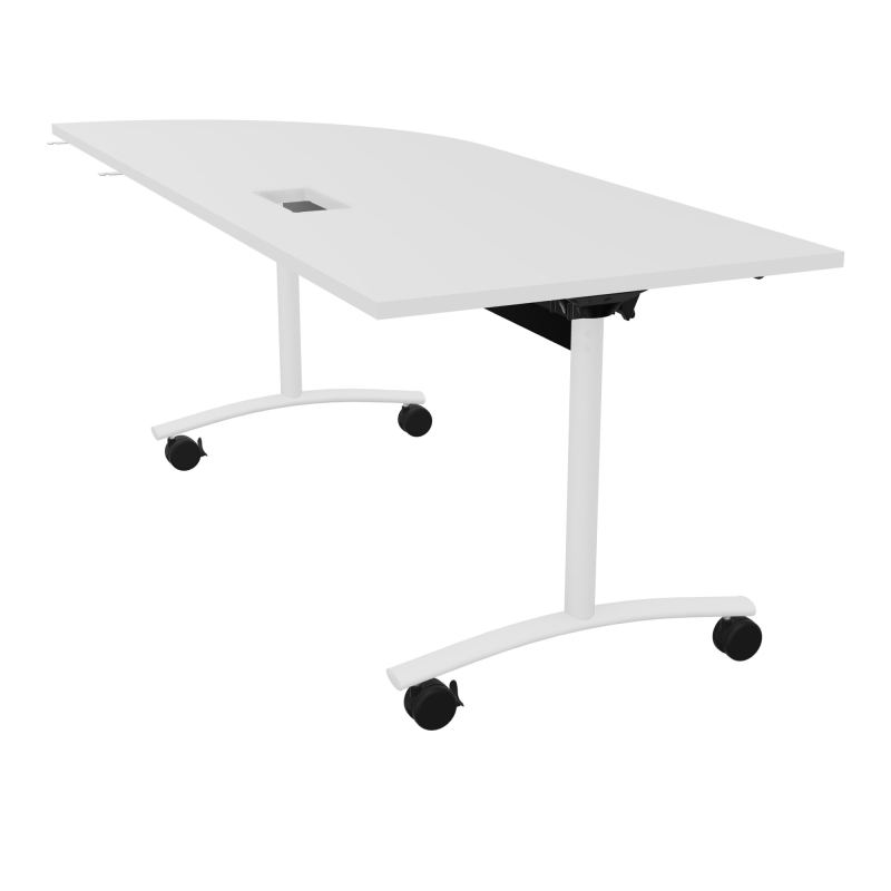 TABLE ABATTANTE PLATEAU DECOUPE TRAPPE AVEC ANGLE 90° INTEGRE P80xL205 cm - ANGLE A DROIT