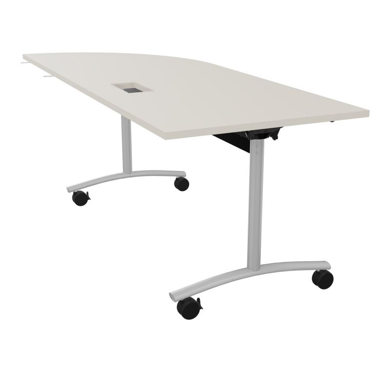 TABLE ABATTANTE PLATEAU DECOUPE TRAPPE AVEC ANGLE 90° INTEGRE P80xL205 cm - ANGLE A DROIT