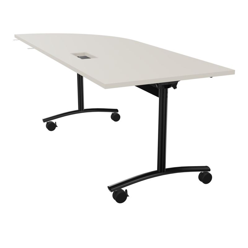 TABLE ABATTANTE PLATEAU DECOUPE TRAPPE AVEC ANGLE 90° INTEGRE P80xL205 cm - ANGLE A DROIT