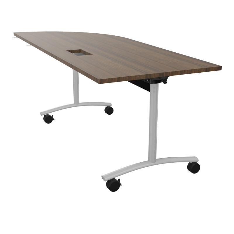 TABLE ABATTANTE PLATEAU DECOUPE TRAPPE AVEC ANGLE 90° INTEGRE P80xL205 cm - ANGLE A DROIT