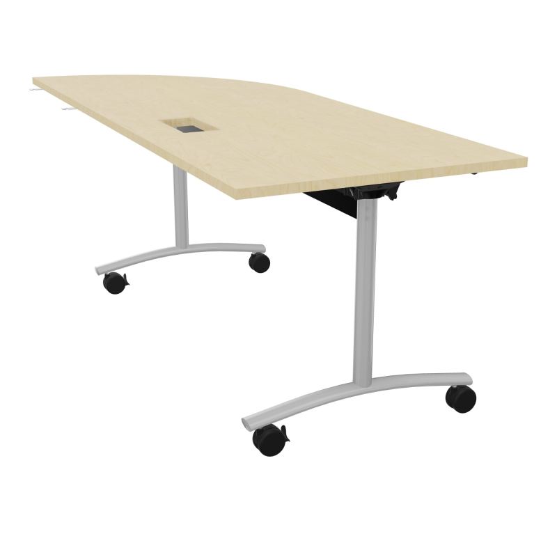 TABLE ABATTANTE PLATEAU DECOUPE TRAPPE AVEC ANGLE 90° INTEGRE P80xL205 cm - ANGLE A DROIT