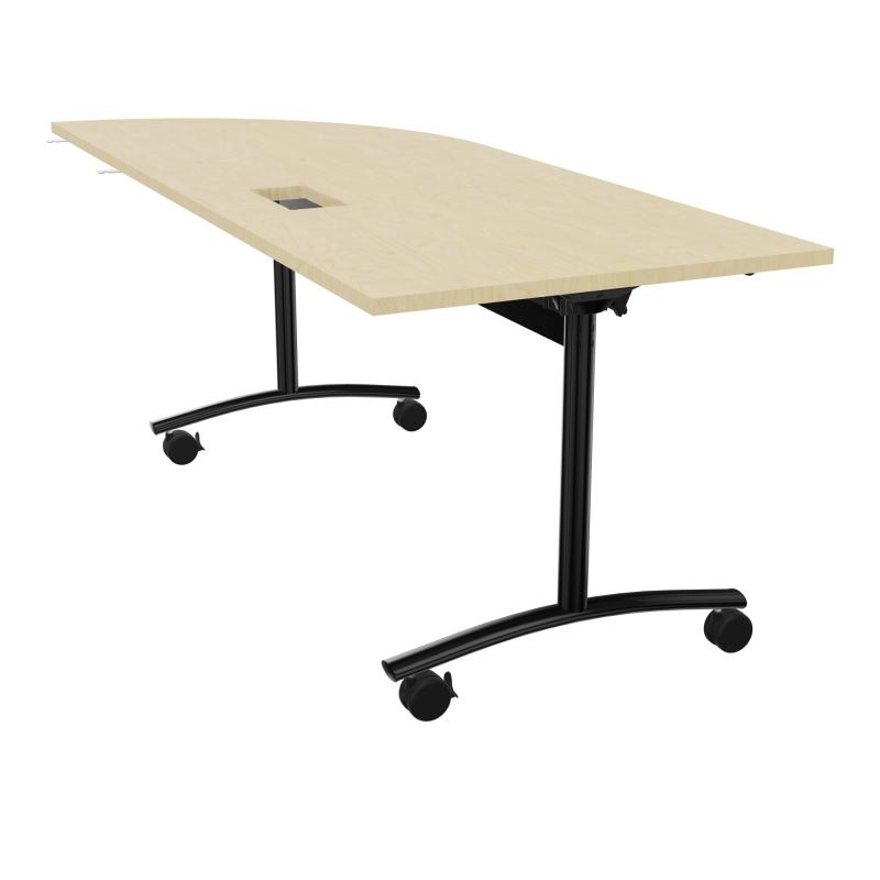 TABLE ABATTANTE PLATEAU DECOUPE TRAPPE AVEC ANGLE 90° INTEGRE P80xL205 cm - ANGLE A DROIT