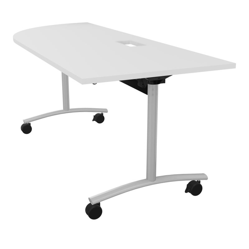 TABLE ABATTANTE PLATEAU DECOUPE TRAPPE AVEC ANGLE 90° INTEGRE P80xL205 cm - ANGLE A GAUCH