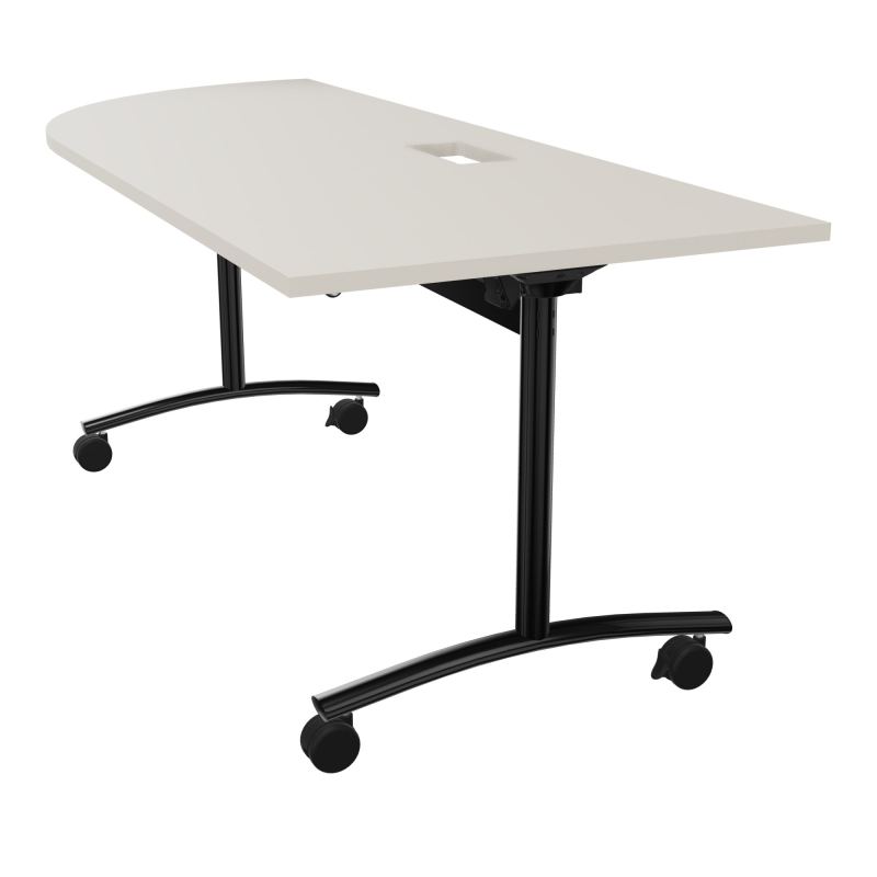 TABLE ABATTANTE PLATEAU DECOUPE TRAPPE AVEC ANGLE 90° INTEGRE P80xL205 cm - ANGLE A GAUCH