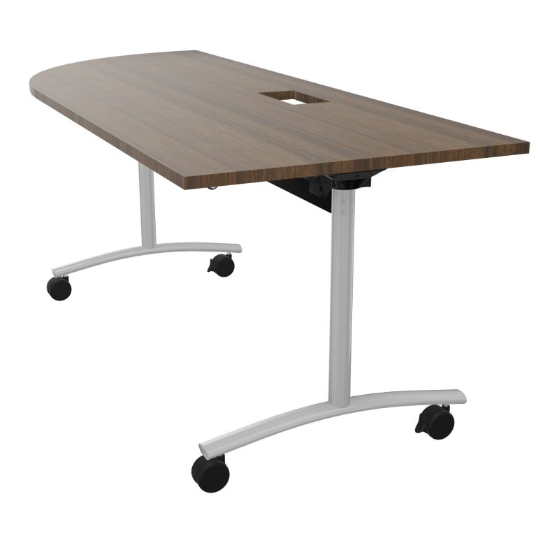 TABLE ABATTANTE PLATEAU DECOUPE TRAPPE AVEC ANGLE 90° INTEGRE P80xL205 cm - ANGLE A GAUCH