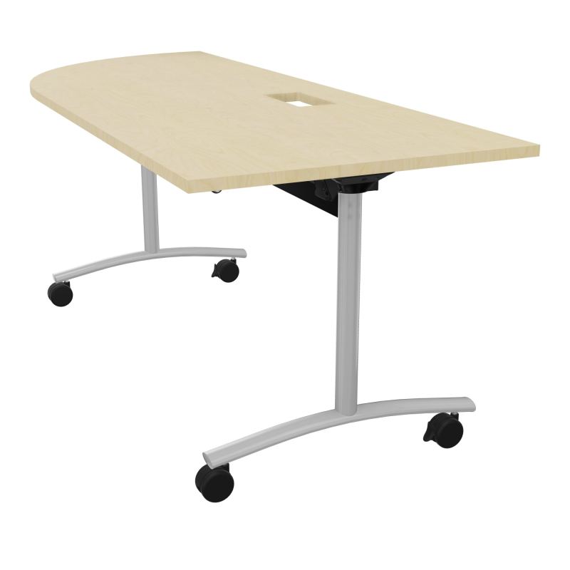 TABLE ABATTANTE PLATEAU DECOUPE TRAPPE AVEC ANGLE 90° INTEGRE P80xL205 cm - ANGLE A GAUCH