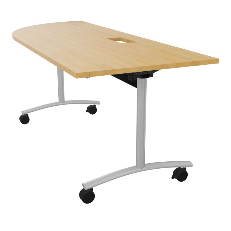 TABLE ABATTANTE PLATEAU DECOUPE TRAPPE AVEC ANGLE 90° INTEGRE P80xL205 cm - ANGLE A GAUCH
