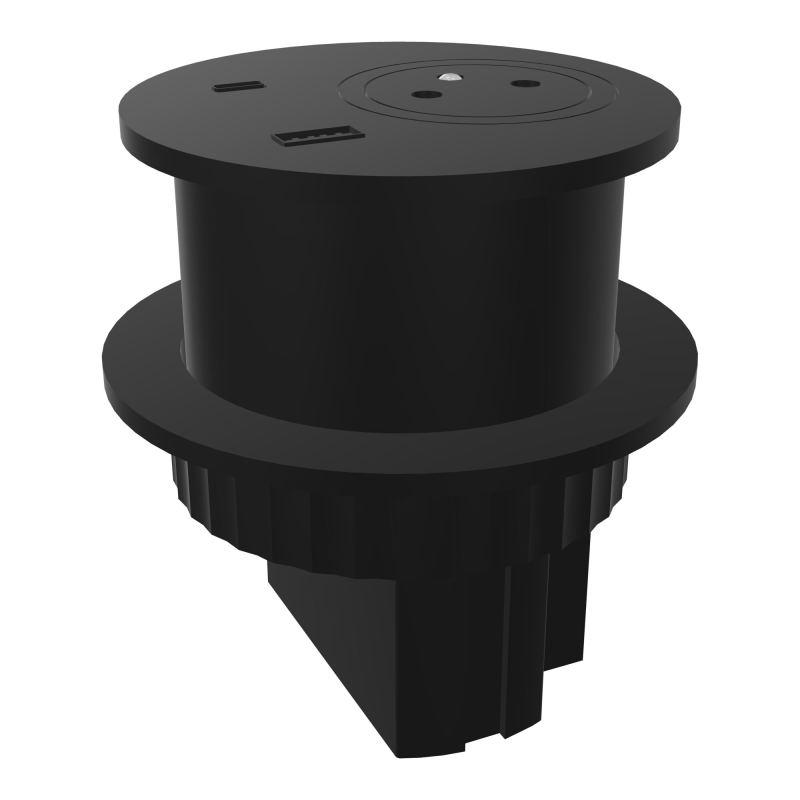 OBTURATEUR 1PC+1USBA+1USBC+1VIDE - FR