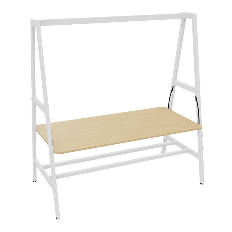 TABLE NOMAD FIXE ASSIS/DEBOUTPLATEAU MÉLAMINE ÉP. 19MM P.90XL.180 CM R1 ZO