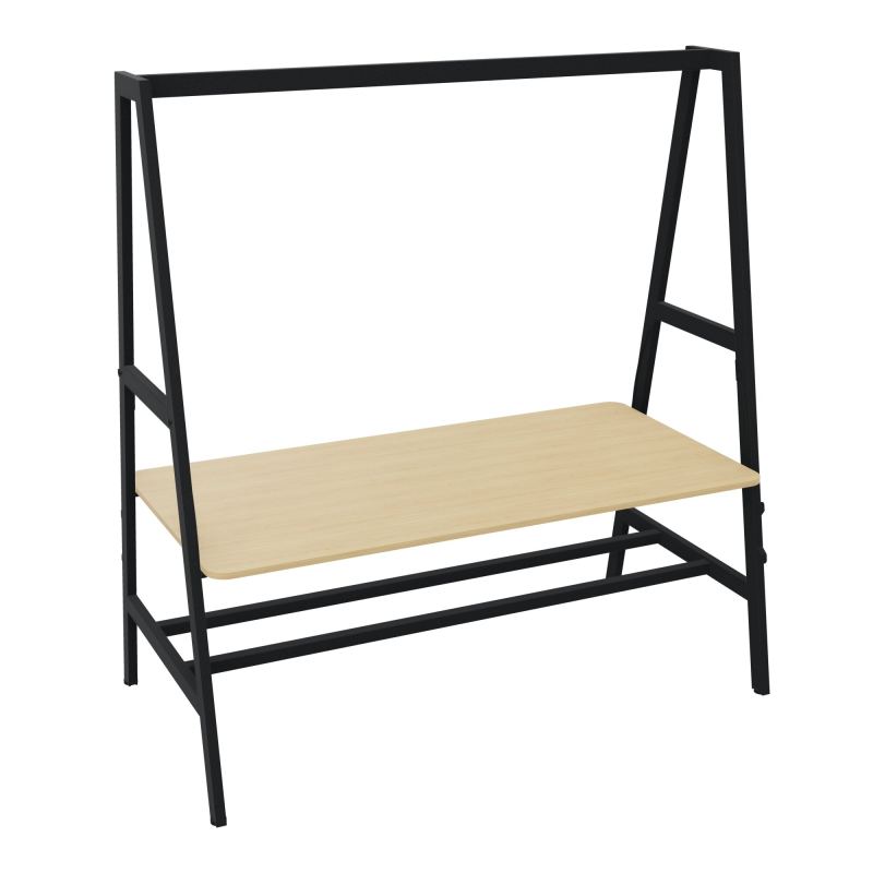 TABLE NOMAD FIXE ASSIS/DEBOUTPLATEAU MÉLAMINE ÉP. 19MM P.90XL.180 CM R1 ZP