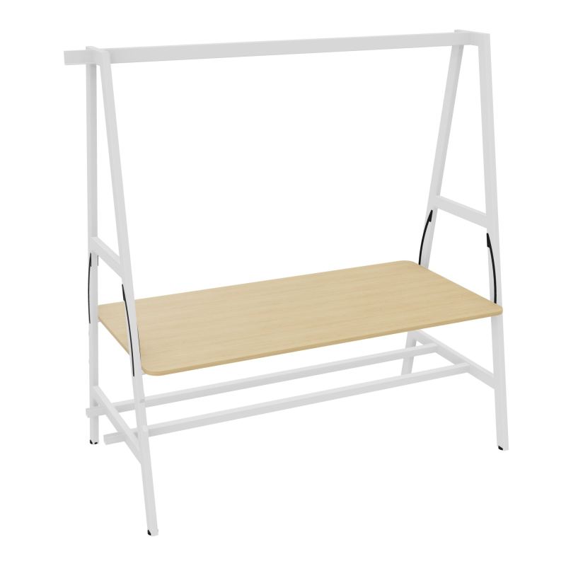 TABLE NOMAD SUIV.ASSIS/DEBOUT PLATEAU MÉLAMINE ÉP. 19MM P.90XL.180 CM R1 ZO
