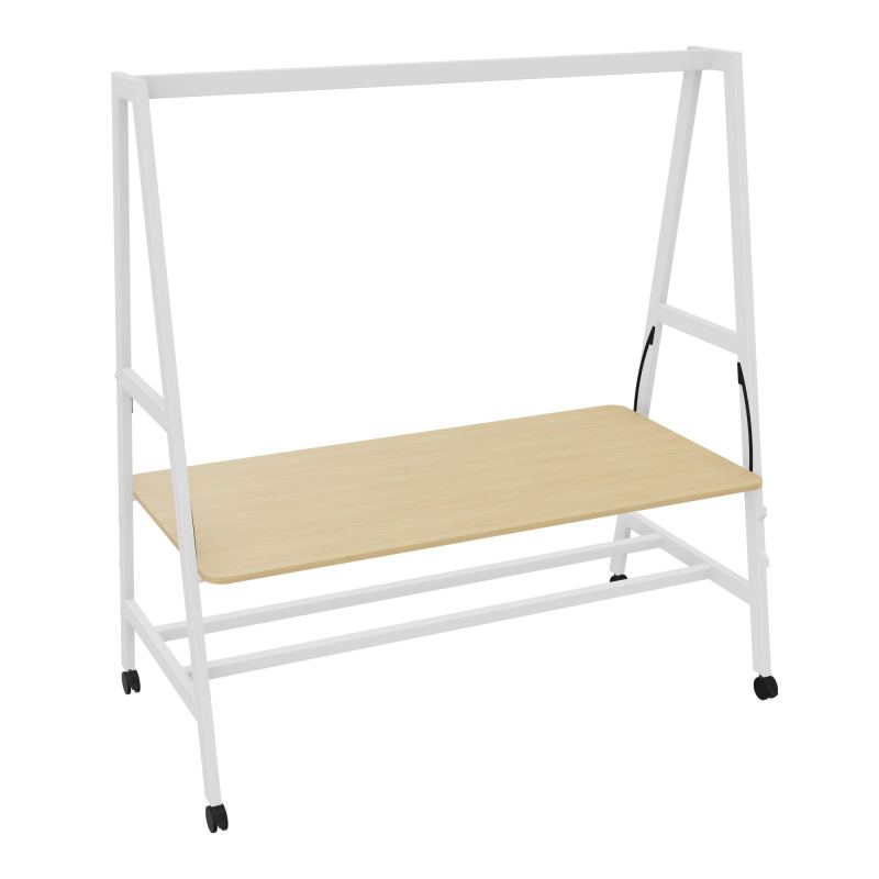 TABLE NOMAD MOB ASSIS/DEBOUTPLATEAU MÉLAMINE ÉP. 19MM P.90XL.180 CM R1 ZO