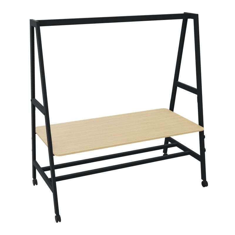 TABLE NOMAD MOB ASSIS/DEBOUTPLATEAU MÉLAMINE ÉP. 19MM P.90XL.180 CM R1 ZP