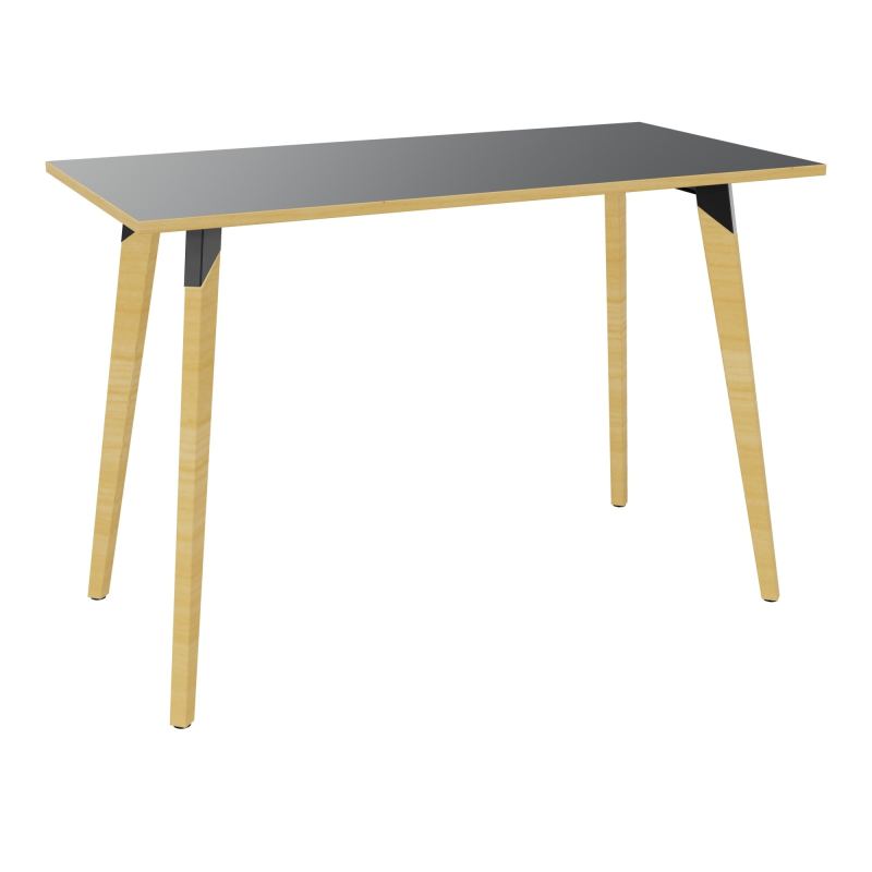 TABLE EVASION L160XP80XH110 CM - STRATIFIE  EP25 MM - PIETEMENT HETRE/METAL