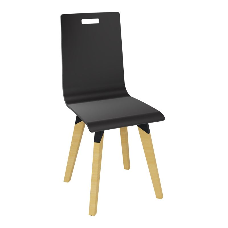 EVASION CHAISE MULTIPLI NOIRPIEDS BOIS METAL STRUCTURE NOIR VM ZP MS