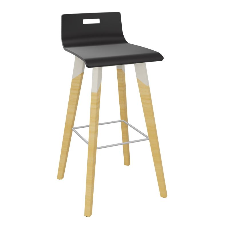 EVASION TABOURET MULTIPLI BLANC PIEDS BOIS/METAL STRUCT.BLANC+REPOSE PIEDS ZINGUE VM ZO M