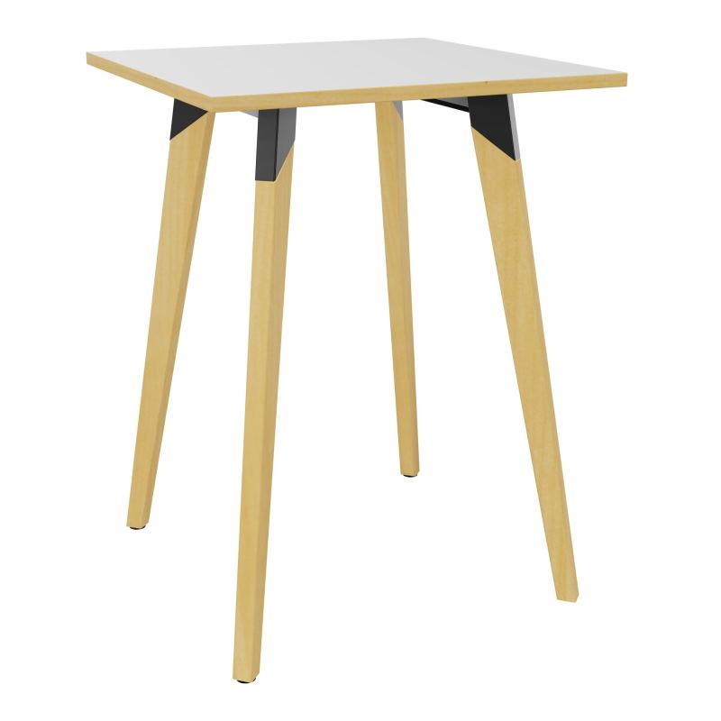 TABLE EVASION L80XP80XH110 CM- STRATIFIE HZ EP25 MM - PIETEMENT HETRE/METAL