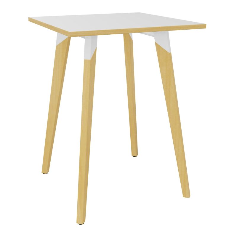 TABLE EVASION L80XP80XH110 CM- STRATIFIE HZ EP25 MM - PIETEMENT HETRE/METAL
