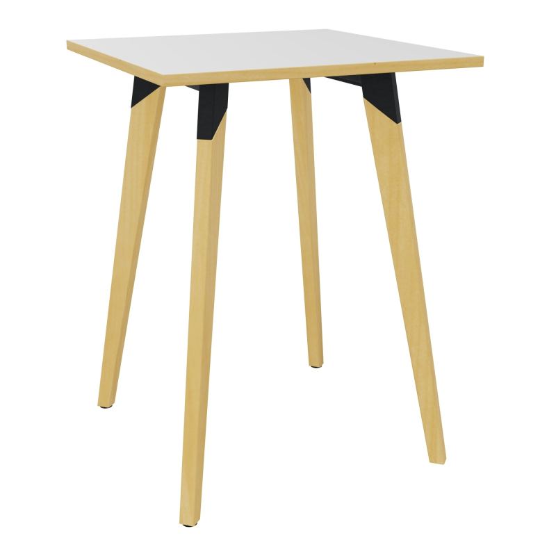 TABLE EVASION L80XP80XH110 CM- STRATIFIE HZ EP25 MM - PIETEMENT HETRE/METAL ZP