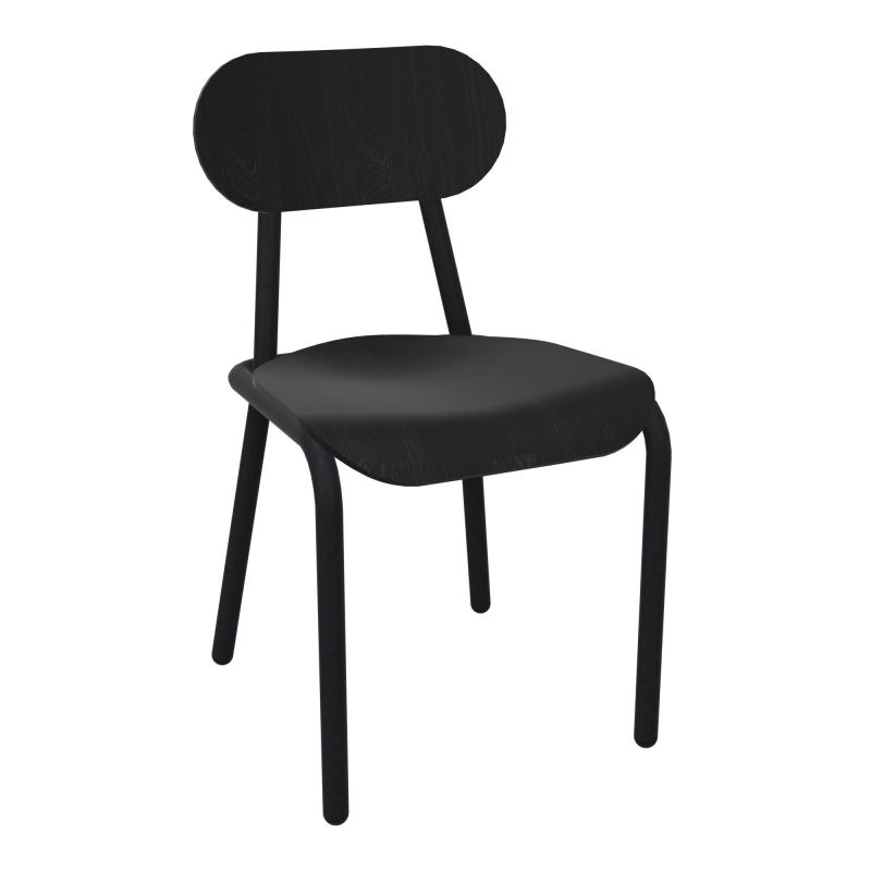 CHAISE 4 PIEDS HÊTRE TEINTÉ NOIR VO ZP