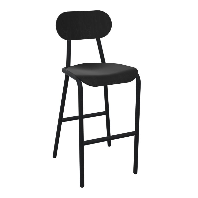 TABOURET 4 PIEDS HÊTRE TEINTÉNOIR VO ZP