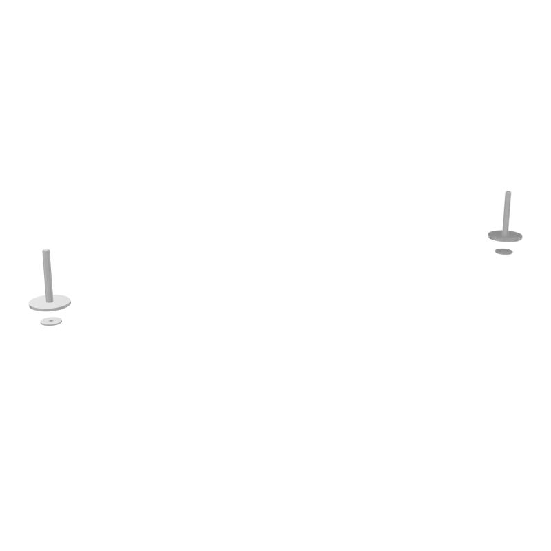 LOT DE 2 PINCES POUR PANNEAUXTWINS H40 CM, FIXATION TRAVERSANTE - SA