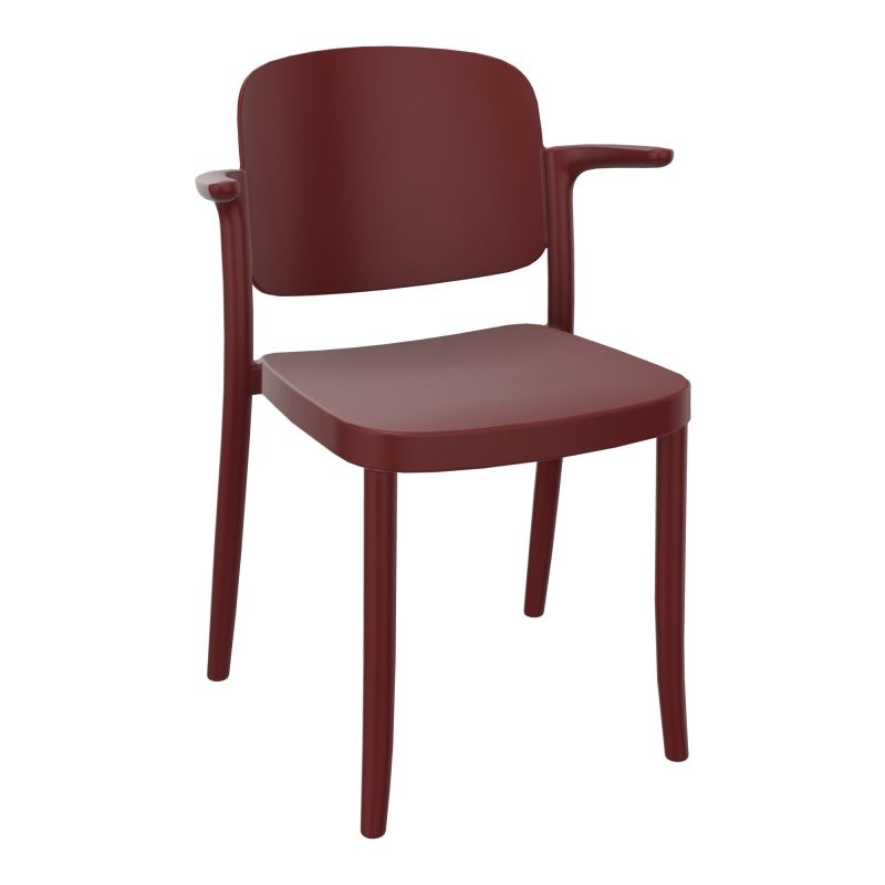 LINE LOT 4 CHAISES POLYPRO 4PIEDS AVEC ACCOUDOIRS PO