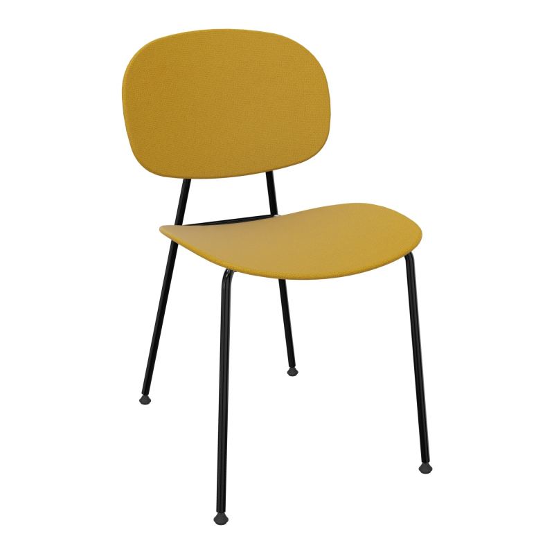 SOFIA LOT 2 CHAISES TAPISSEES 4 PIEDS