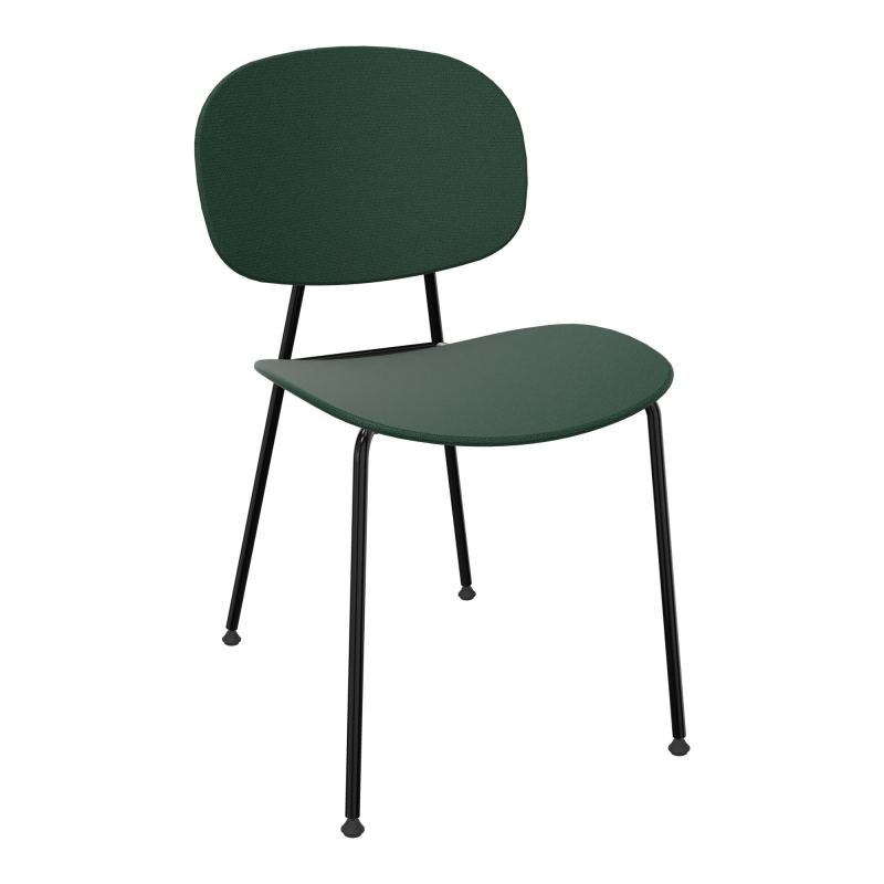 SOFIA LOT 2 CHAISES TAPISSEES 4 PIEDS