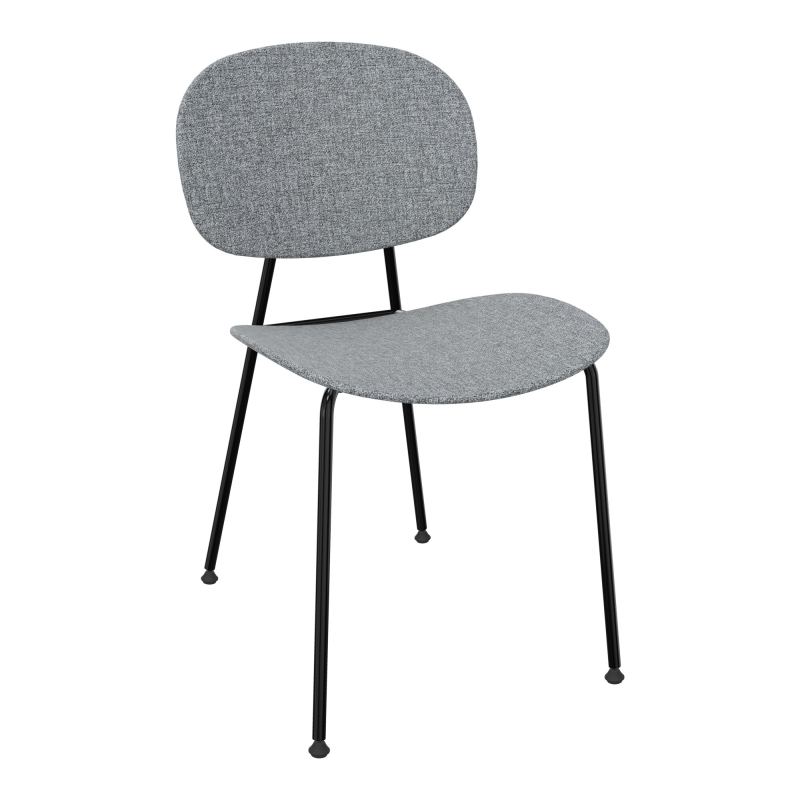 SOFIA LOT 2 CHAISES TAPISSEES 4 PIEDS
