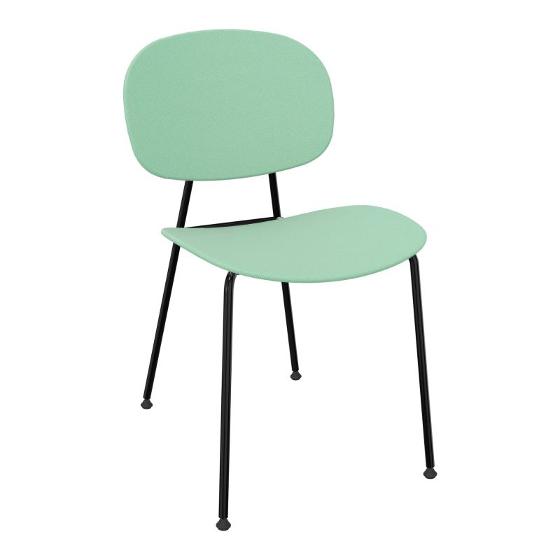SOFIA LOT 2 CHAISES TAPISSEES 4 PIEDS