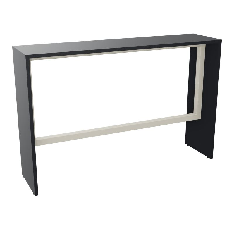 ELISA TABLE L160XP40XH105 PP 2OBT PIEDS MÉLA ÉP25 CADRE MÉTAL REPOSE P.50X50 R9 ZC