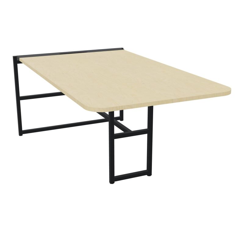 TABLE ALMA H74CM ÉP25 MM L98XP180+GOULOTTE+CAPOT PIVOTANT+GAINE ZIPPÉE LONG 75 CM N8 ZP