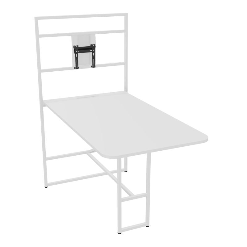 TABLE ALMA H105/H196CM RÉHAUSSE SUPPORT TV ÉP25MM L98XP180+GOULOTTE+CAPOT PIVOTANT+GAINE