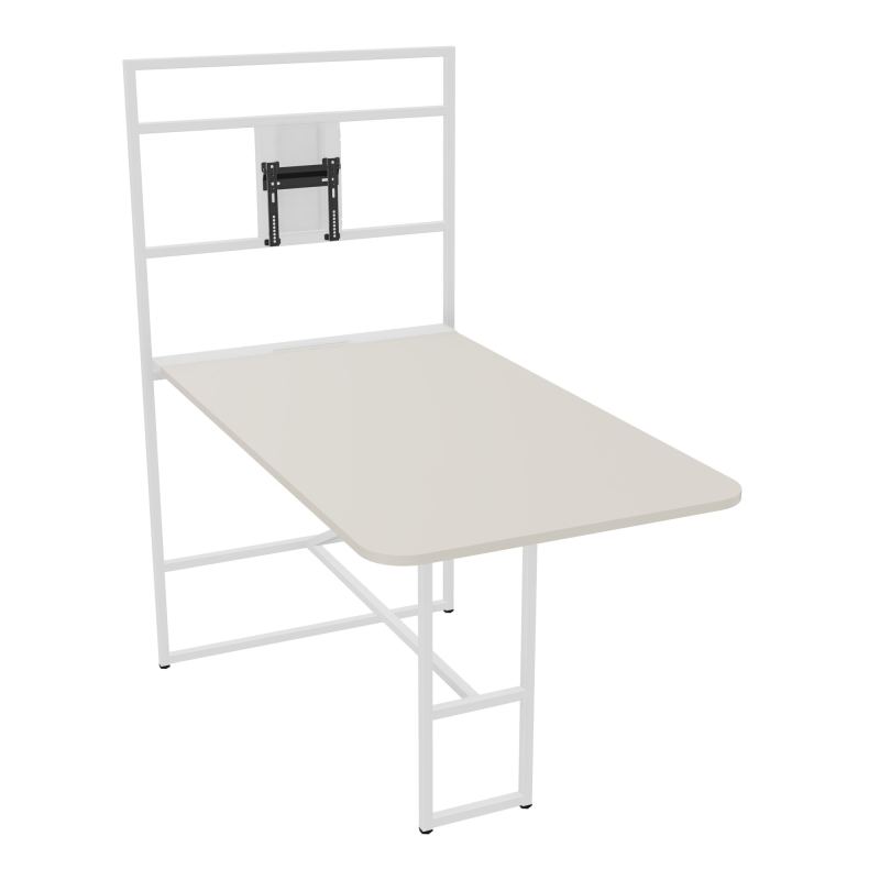 TABLE ALMA H105/H196CM RÉHAUSSE SUPPORT TV ÉP25MM L98XP180+GOULOTTE+CAPOT PIVOTANT+GAINE