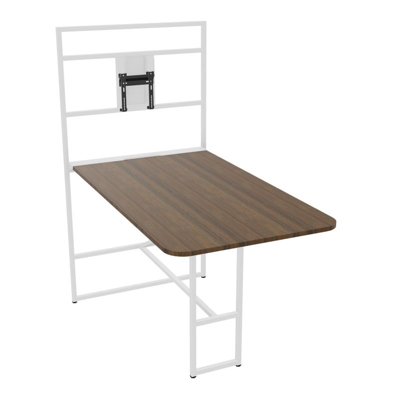 TABLE ALMA H105/H196CM RÉHAUSSE SUPPORT TV ÉP25MM L98XP180+GOULOTTE+CAPOT PIVOTANT+GAINE