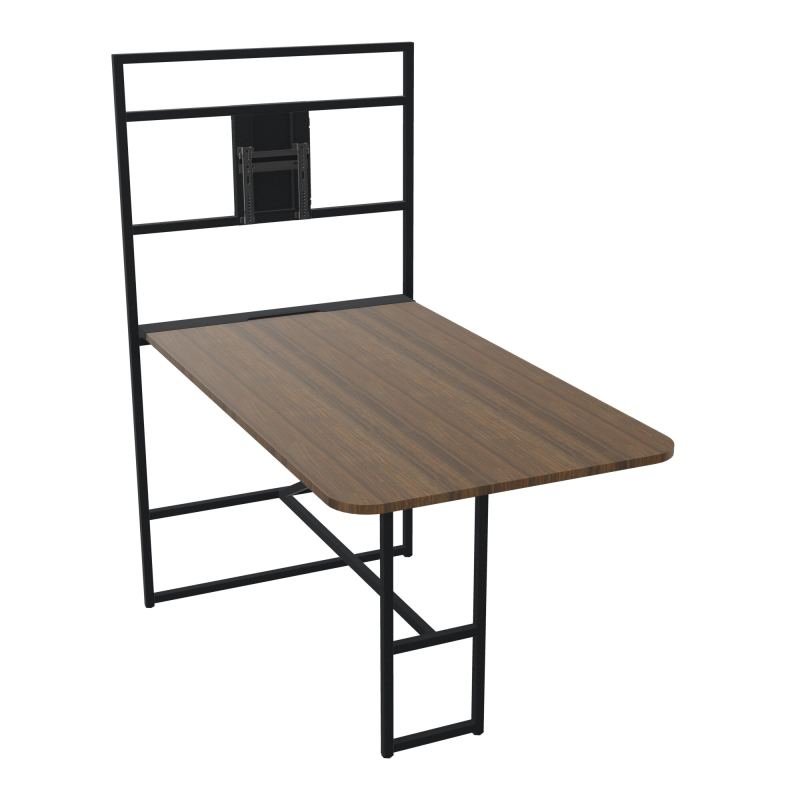 TABLE ALMA H105/H196CM RÉHAUSSE SUPPORT TV ÉP25MM L98XP180+GOULOTTE+CAPOT PIVOTANT+GAINE
