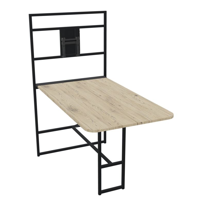 TABLE ALMA H105/H196CM RÉHAUSSE SUPPORT TV ÉP25MM L98XP180+GOULOTTE+CAPOT PIVOTANT+GAINE Z