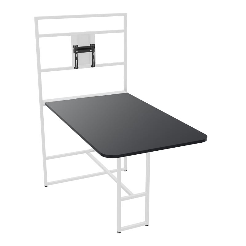 TABLE ALMA H105/H196CM RÉHAUSSE SUPPORT TV ÉP25MM L98XP180+GOULOTTE+CAPOT PIVOTANT+GAINE