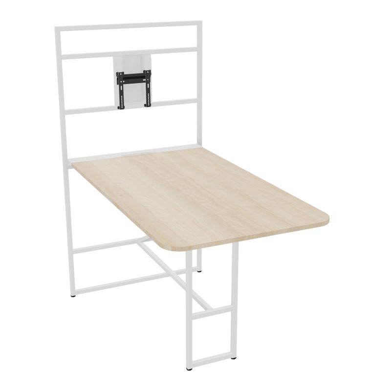 TABLE ALMA H105/H196CM RÉHAUSSE SUPPORT TV ÉP25MM L98XP180+GOULOTTE+CAPOT PIVOTANT+GAINE
