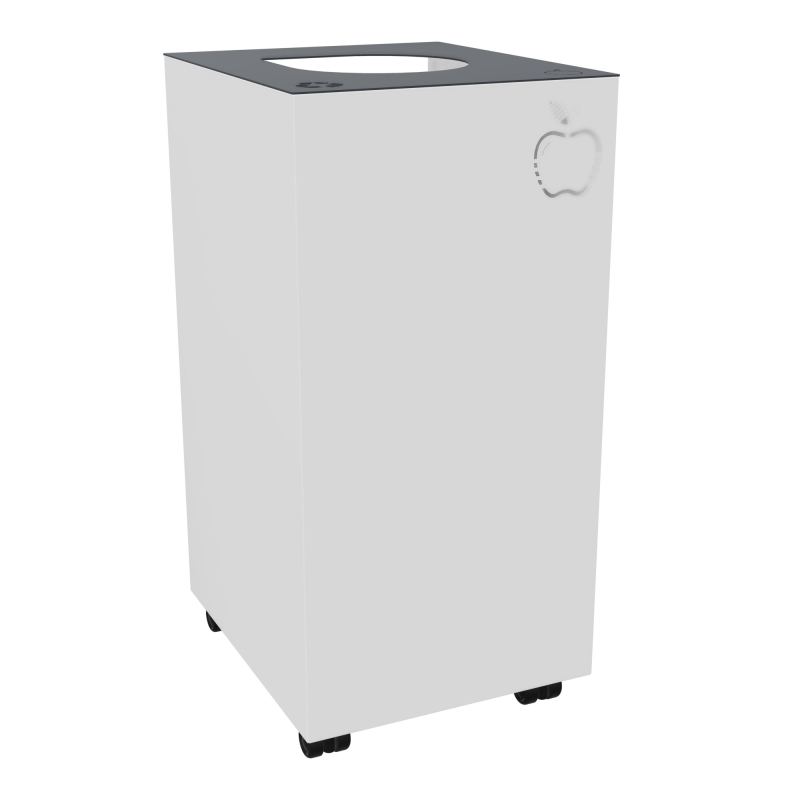 POUBELLE 60L ORGANIQUE GRIS -SUR ROULETTES SC SO