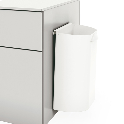 BAC A DECHETS 9L BLANC - FIXAION MAGNETIQUE OG
